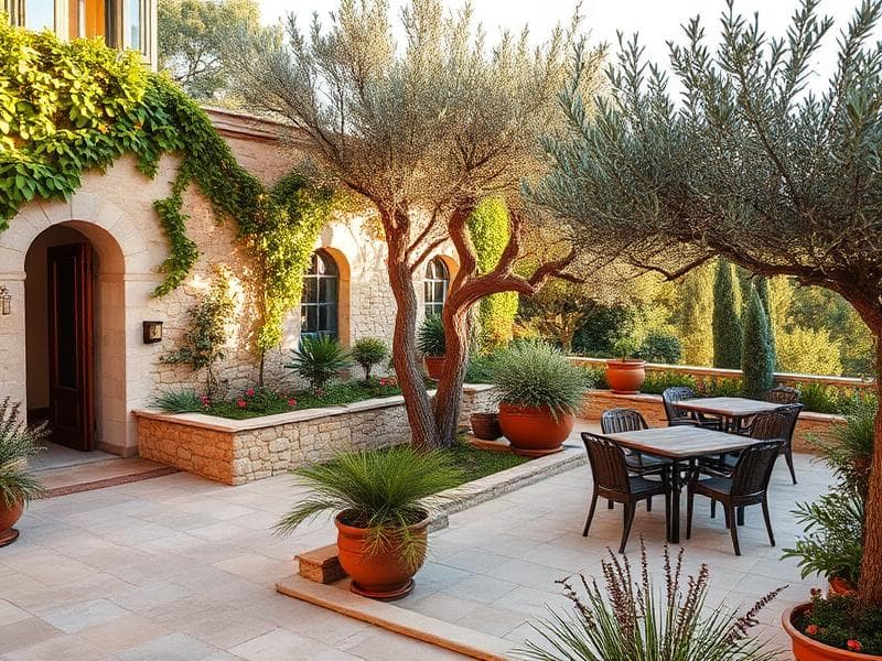 création jardin paysagiste terrasse méditerranéenne